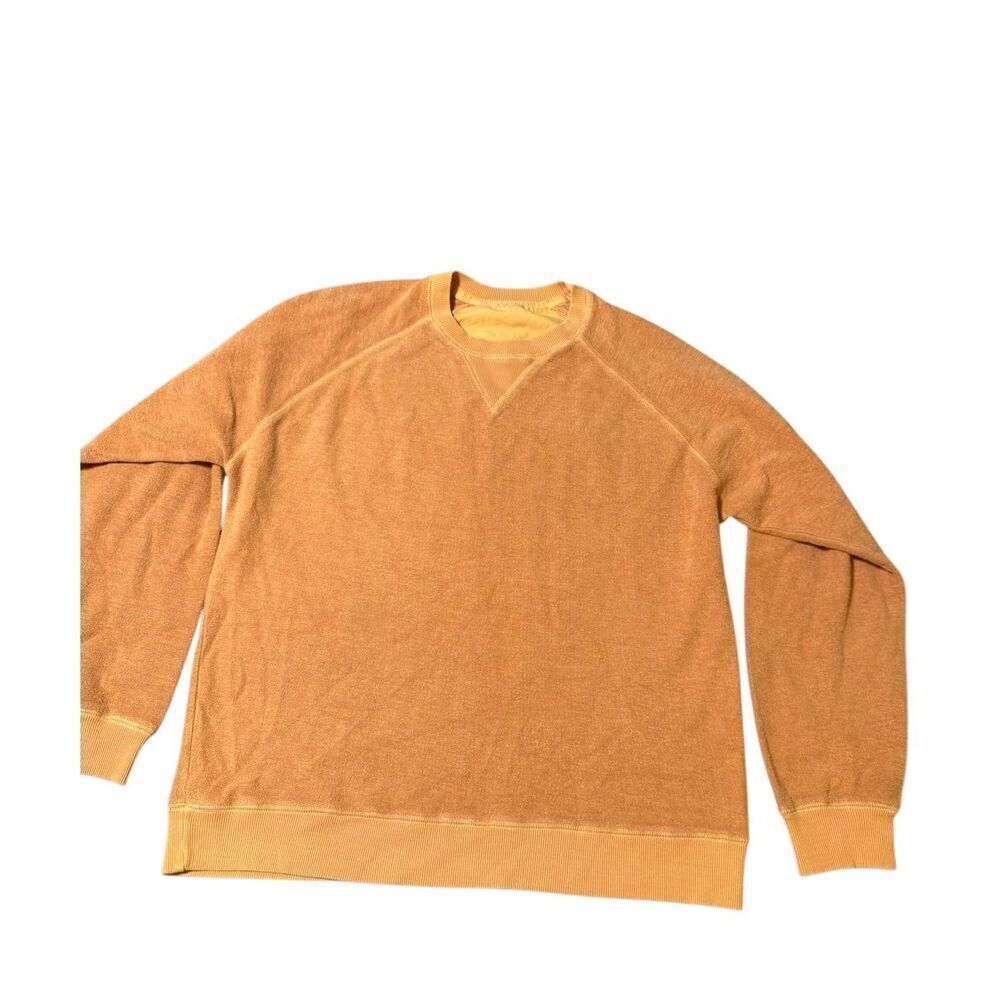 Men's cree neck long sleeve pullover fleece sweatshirt L
